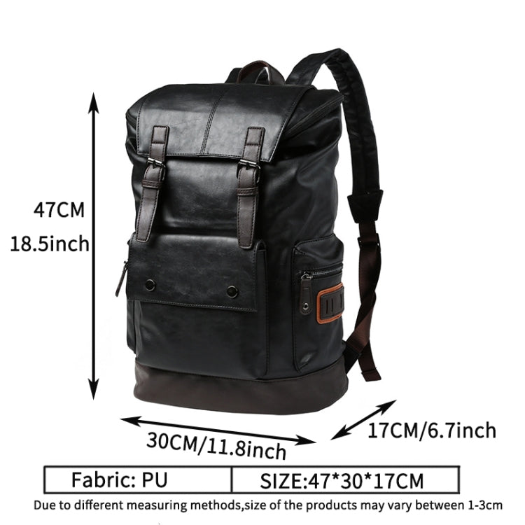 9805 Men Outdoor Casual Shoulders Bag Travel Backpack(Black)