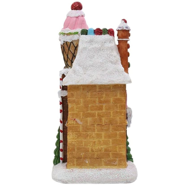 Resin Luminous Hut Christmas Decoration Ornaments