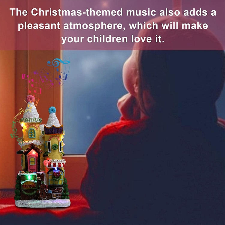 Resin Luminous Hut Christmas Decoration Ornaments