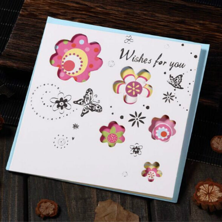 5 PCS Creative Cutout Beautiful Birthday Greeting Card