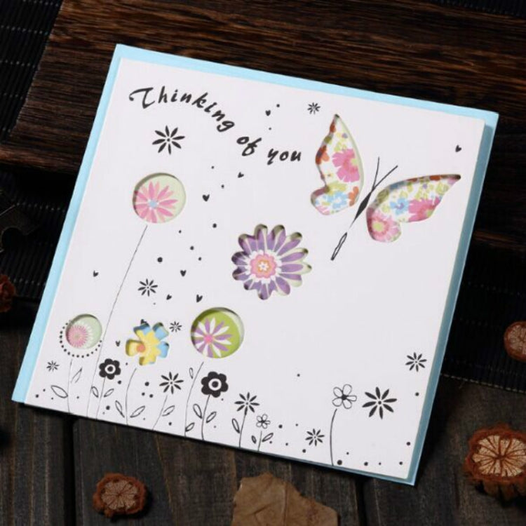 5 PCS Creative Cutout Beautiful Birthday Greeting Card