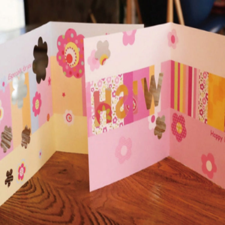 5 PCS Creative Cutout Beautiful Birthday Greeting Card