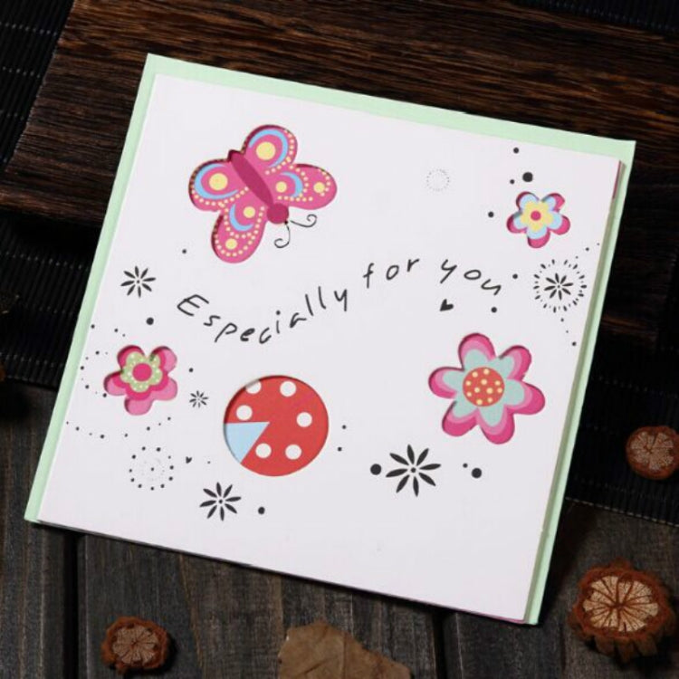 5 PCS Creative Cutout Beautiful Birthday Greeting Card