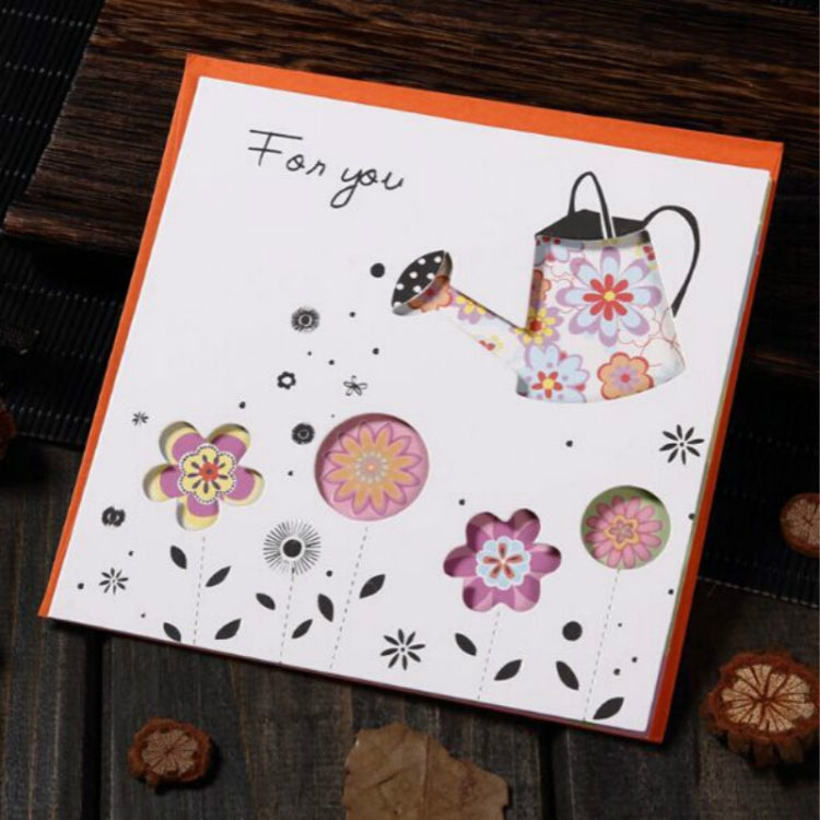 5 PCS Creative Cutout Beautiful Birthday Greeting Card