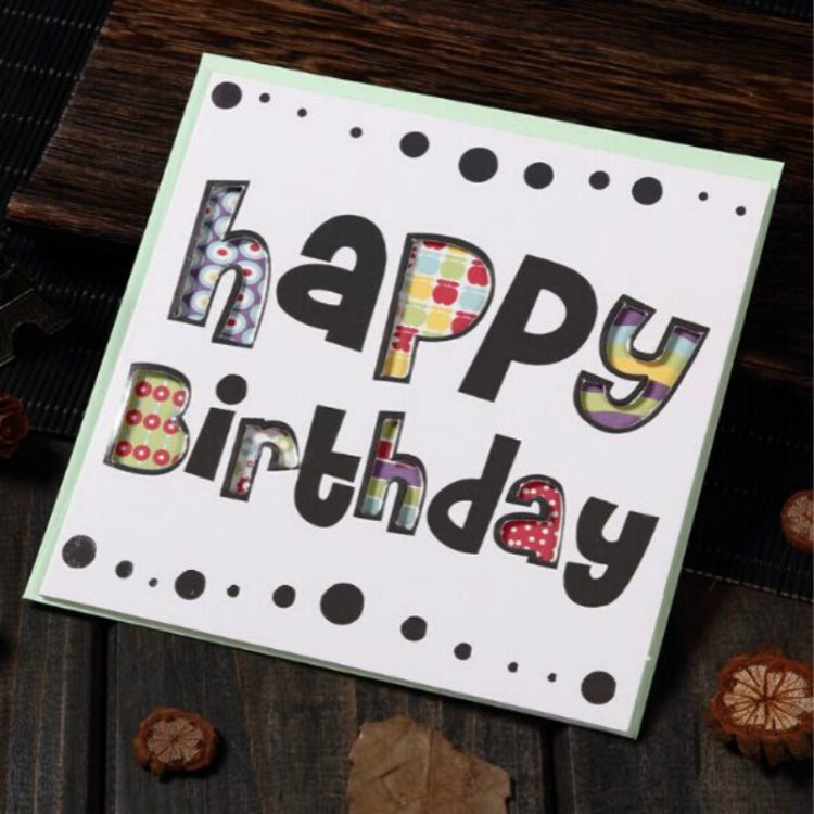 5 PCS Creative Cutout Beautiful Birthday Greeting Card