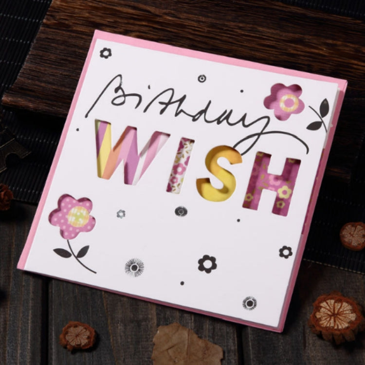 5 PCS Creative Cutout Beautiful Birthday Greeting Card