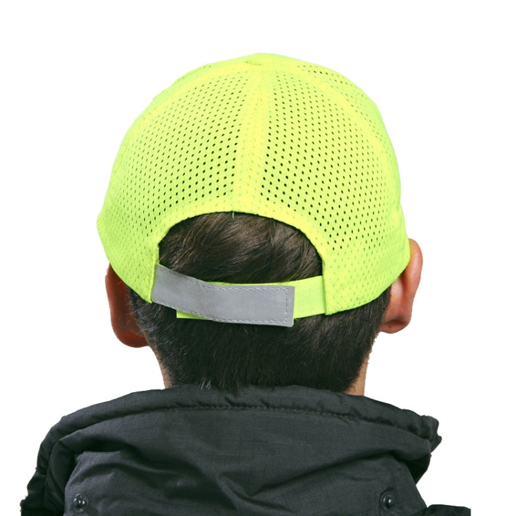 Reflective Safety Baseball Cap Breathable Construction Site Outdoor Construction Mesh Cap, Colour: Black