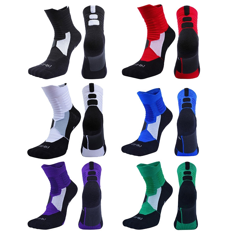 2 Pairs Antibacterial Terry Socks Basketball Socks Men And Women Adult Sports Socks, Size: L 39-42 Yards