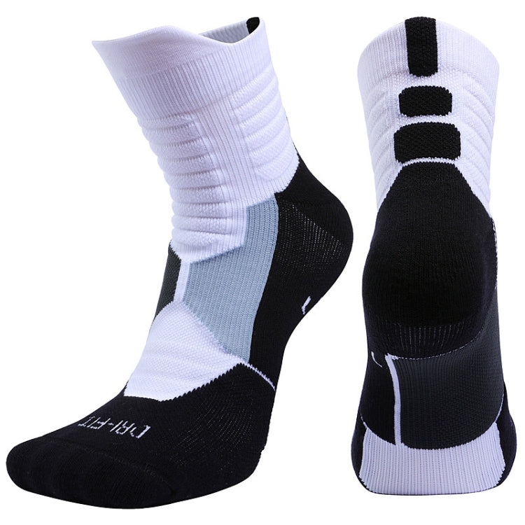 2 Pairs Antibacterial Terry Socks Basketball Socks Men And Women Adult Sports Socks, Size: XL 43-45 Yards