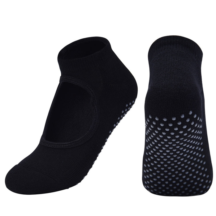 2 Pairs Combed Cotton Yoga Socks Towel Bottom Reveal Round Head Dance Fitness Sports Flooring Socks, Size: One Size