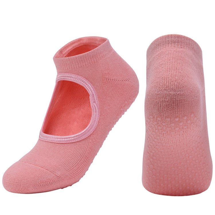 2 Pairs Combed Cotton Yoga Socks Towel Bottom Reveal Round Head Dance Fitness Sports Flooring Socks, Size: One Size