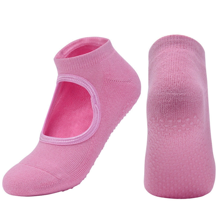 2 Pairs Combed Cotton Yoga Socks Towel Bottom Reveal Round Head Dance Fitness Sports Flooring Socks, Size: One Size
