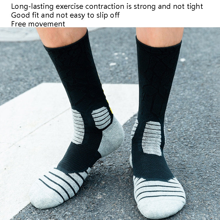 2 Pairs Length Tube Basketball Socks Boxing Roller Skating Riding Sports Socks, Size: L 39-42 Yards