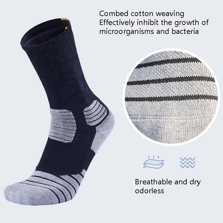 2 Pairs Length Tube Basketball Socks Boxing Roller Skating Riding Sports Socks, Size: L 39-42 Yards
