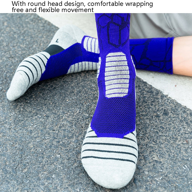 2 Pairs Length Tube Basketball Socks Boxing Roller Skating Riding Sports Socks, Size: L 39-42 Yards