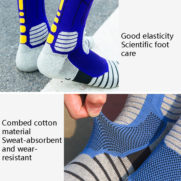 2 Pairs Length Tube Basketball Socks Boxing Roller Skating Riding Sports Socks, Size: L 39-42 Yards