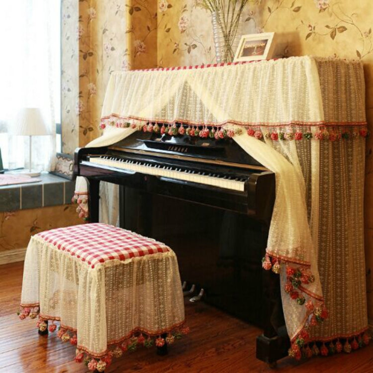 Piano Cover 150x35x110cm Lace Embroidered Cloth Piano Dust Cover
