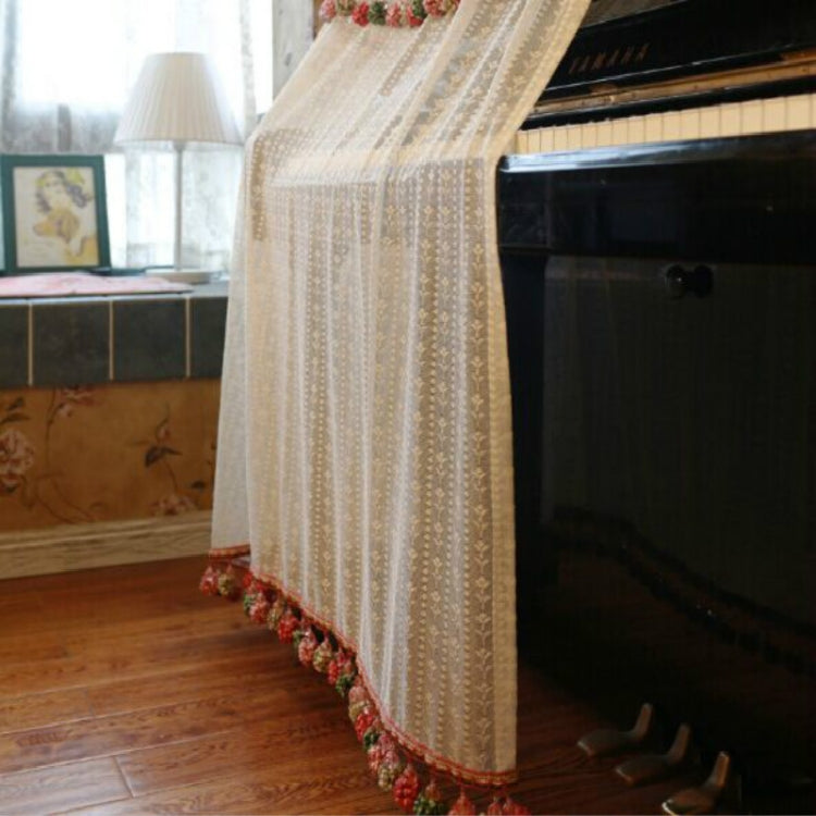 Piano Cover 150x35x110cm Lace Embroidered Cloth Piano Dust Cover