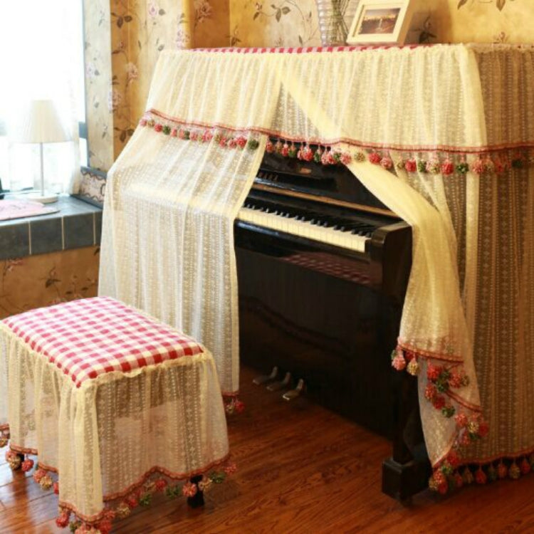 Sigle Seat Cover 60Ã—36cm Lace Embroidered Cloth Piano Dust Cover