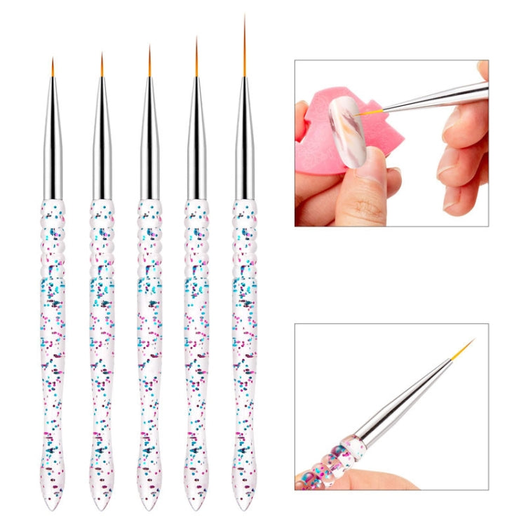 5 PCS/Set  Nail Art Drawing Pen Chain Link Pen Painted Pen