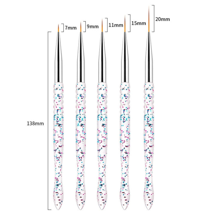 5 PCS/Set  Nail Art Drawing Pen Chain Link Pen Painted Pen