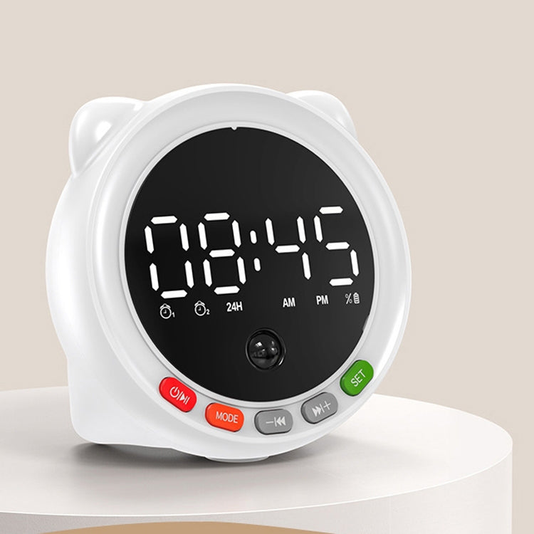 FF-G60Q Cute Bluetooth Speaker Alarm Clock Support FM / TF Card Wireless Mini Clock