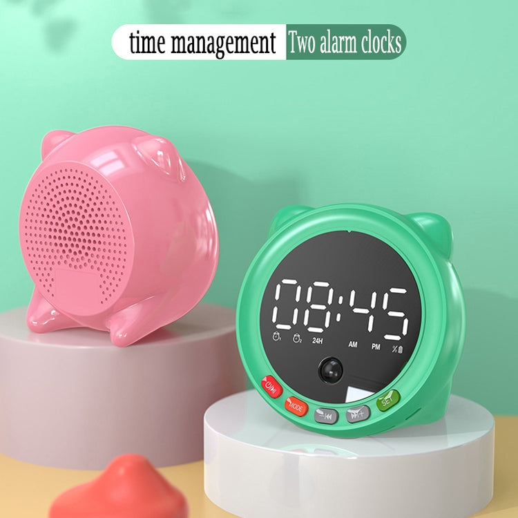FF-G60Q Cute Bluetooth Speaker Alarm Clock Support FM / TF Card Wireless Mini Clock