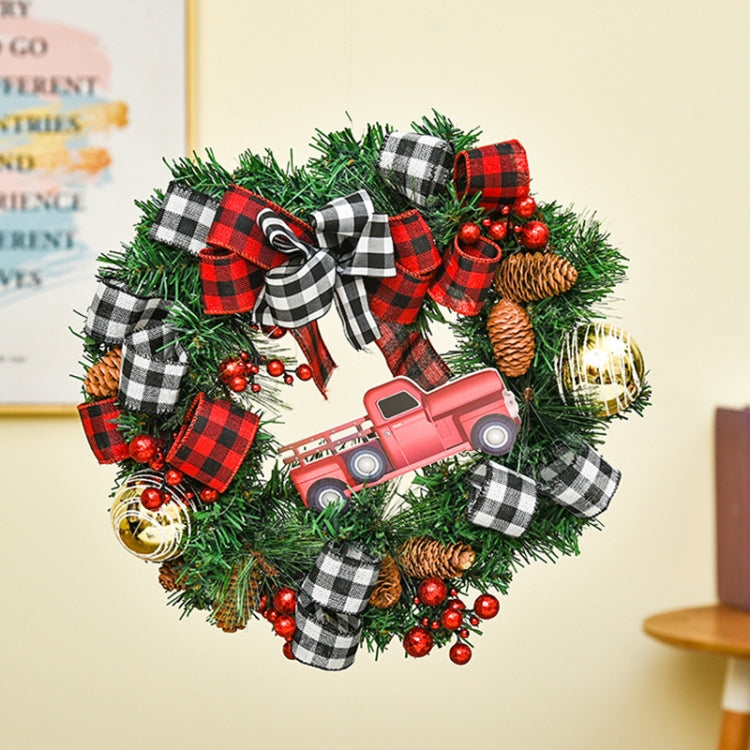 Christmas Decorations Cane Wreath Garland Door Hanger, Size: 25cm