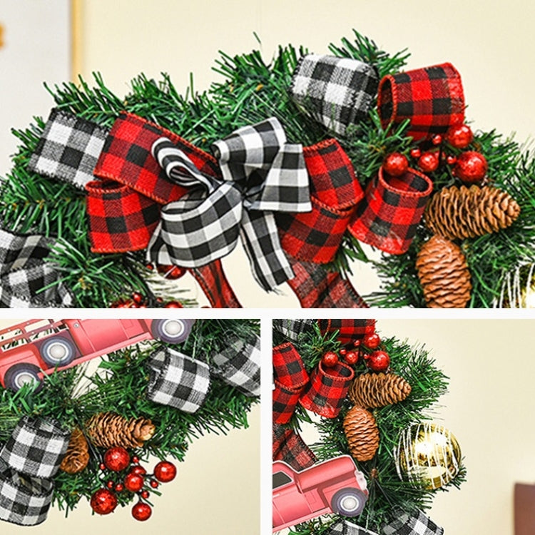 Christmas Decorations Cane Wreath Garland Door Hanger, Size: 25cm