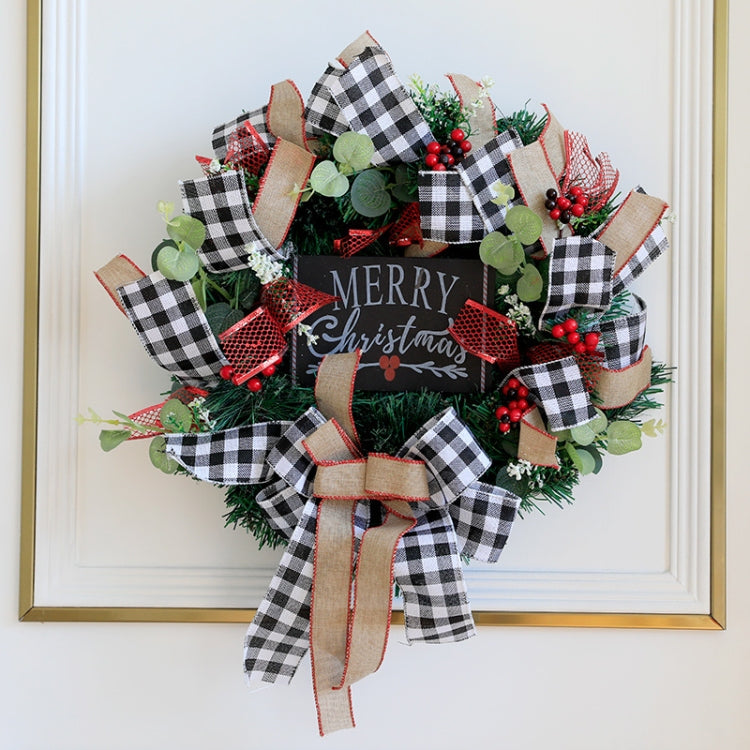 Christmas Decorations Cane Wreath Garland Door Hanger, Size: 25cm