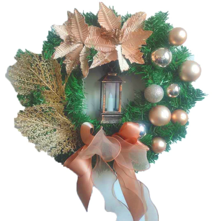 Christmas Decorations Cane Wreath Garland Door Hanger, Size: 38cm