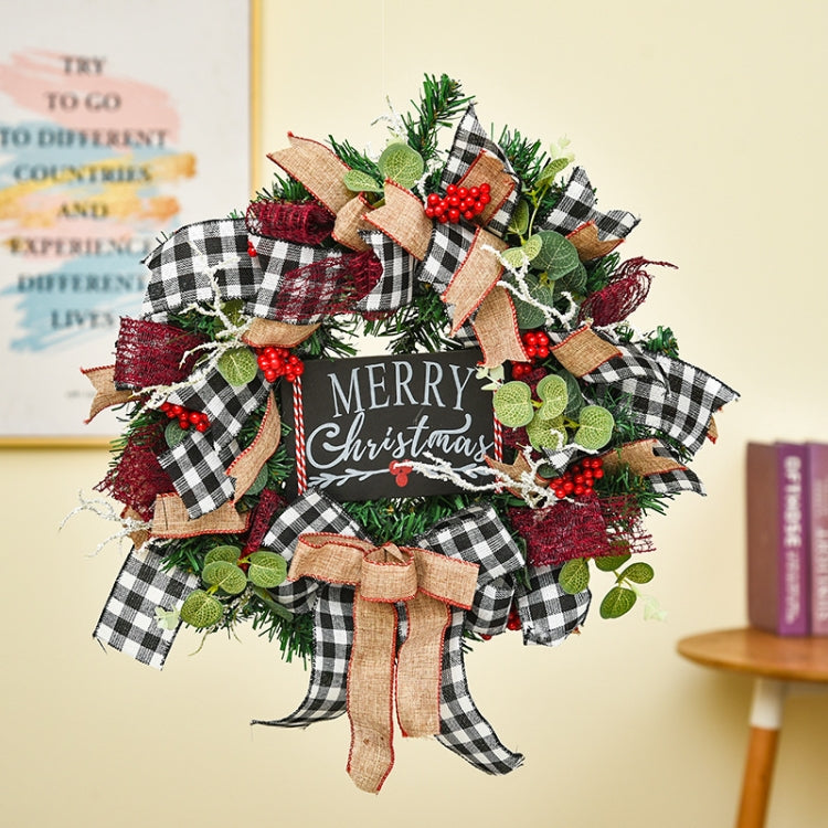 Christmas Decorations Cane Wreath Garland Door Hanger, Size: 50cm
