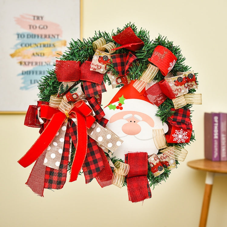 Christmas Decorations Cane Wreath Garland Door Hanger, Size: 50cm