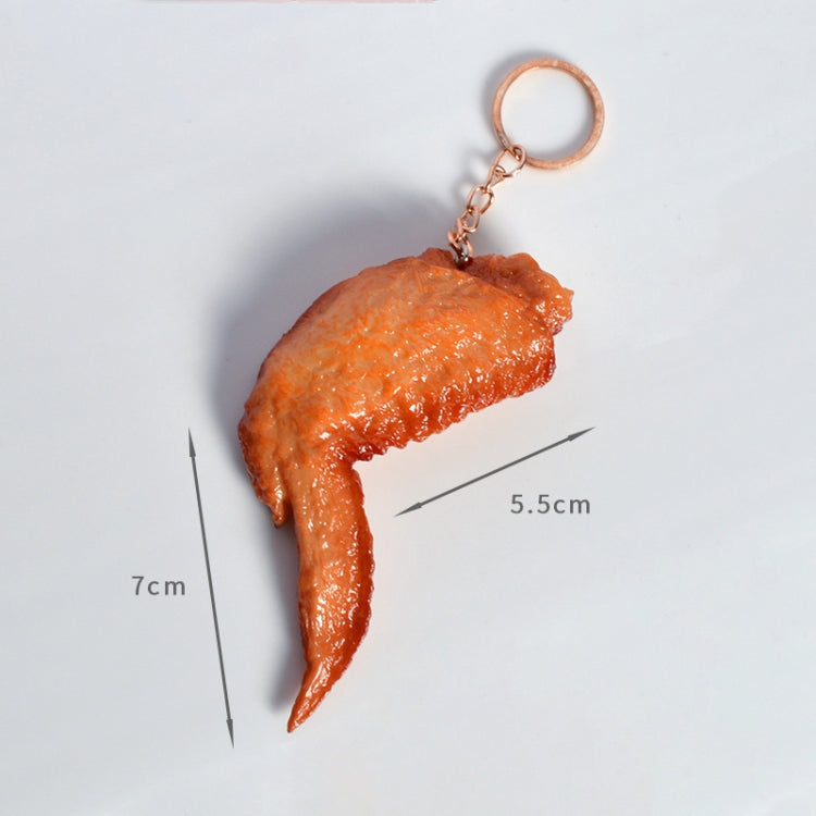 3 PCS Chicken Wings Keychain Simulation Food Model Toy Shooting Props