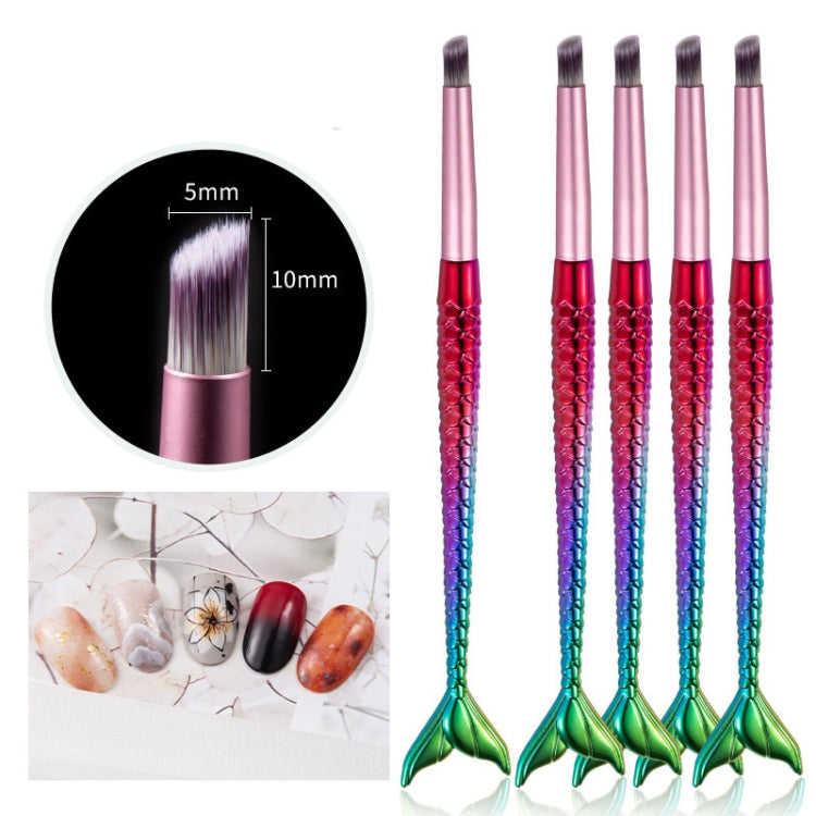 5 PCS Manicure Smudge Pen Gradient Mermaid Painted Phototherapy Drawing Pen