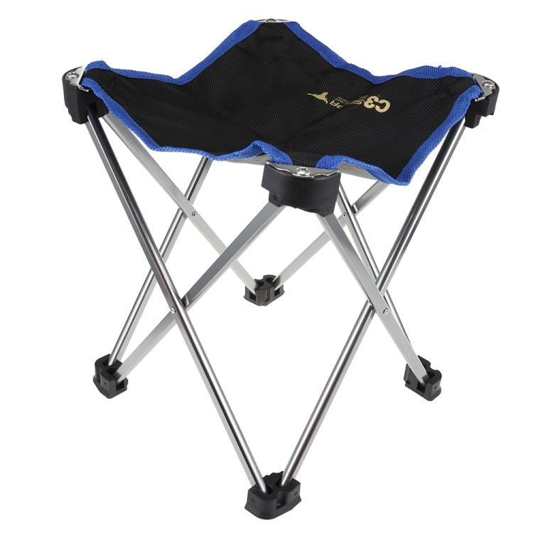 Portable Folding Chair Super Light Aluminum Alloy Fishing Camping Bench Garden Chairs(Black)