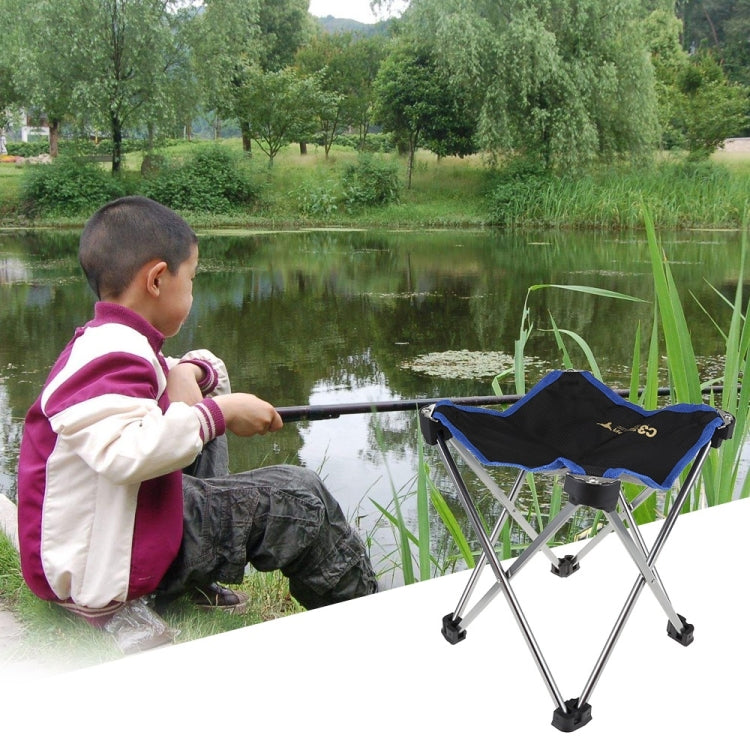 Portable Folding Chair Super Light Aluminum Alloy Fishing Camping Bench Garden Chairs(Black)