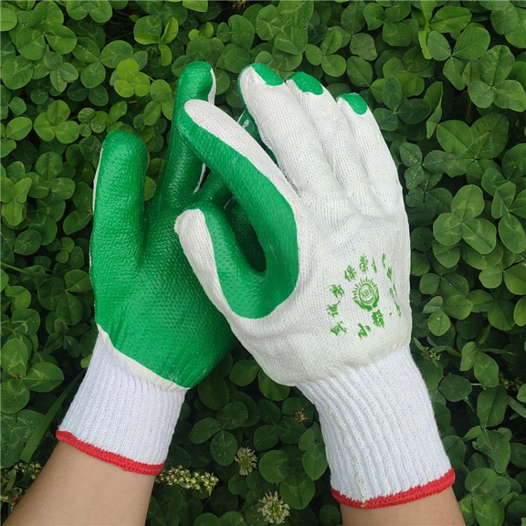 12 PCS Thickened Rubber Coated Labor Insurance Rubber Gloves