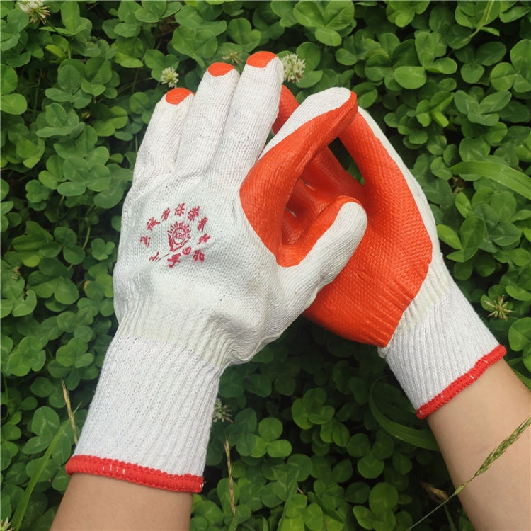 12 PCS Thickened Rubber Coated Labor Insurance Rubber Gloves