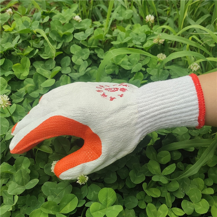 12 PCS Thickened Rubber Coated Labor Insurance Rubber Gloves