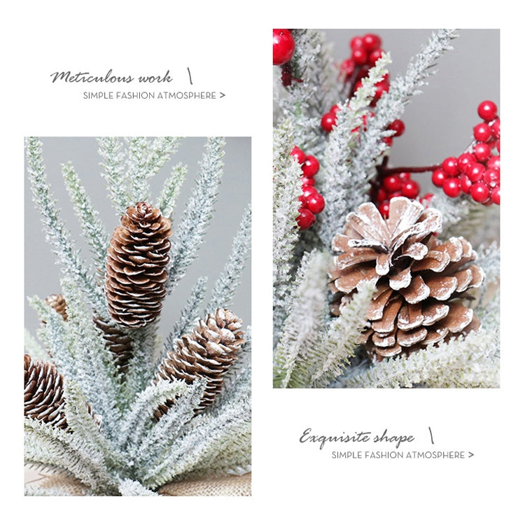 SYAF19 33cm Christmas Decorations Snow PE Mini Christmas Tree Plant