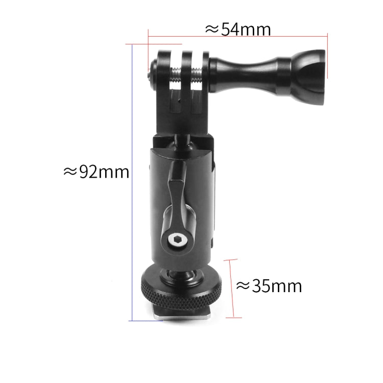 Type B Magic Arm Dual BallHead Cold Shoe 1/4 Inch Mount Adapter for GoPro Hero11 Black / HERO10 Black /9 Black /8 Black /7 /6 /5 /5 Session /4 Session /4 /3+ /3 /2 /1, DJI Osmo Action and Other Action Cameras