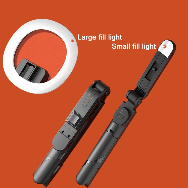 XT18s+ Multi-Function Bluetooth Wireless LED Double Fill Light Live Tripod Mobile Phone Selfie Stick(Black)