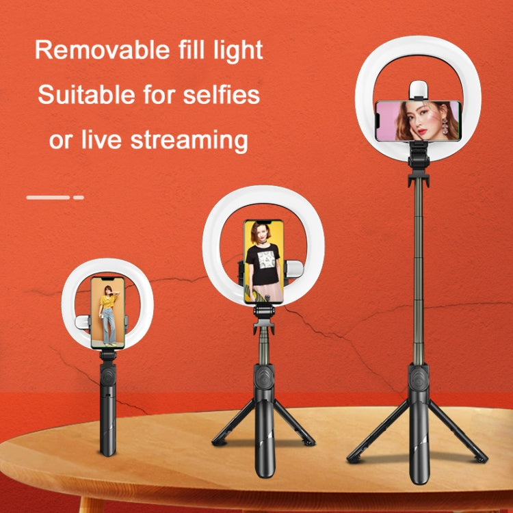XT18s+ Multi-Function Bluetooth Wireless LED Double Fill Light Live Tripod Mobile Phone Selfie Stick(Black)