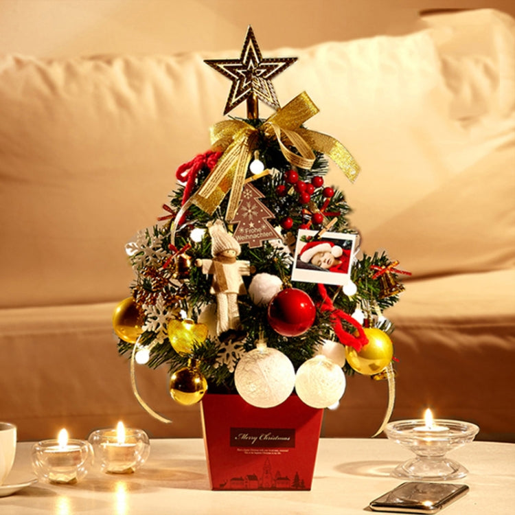 H01 Desktop Mini Christmas Tree Set With Lights Christmas Decorations