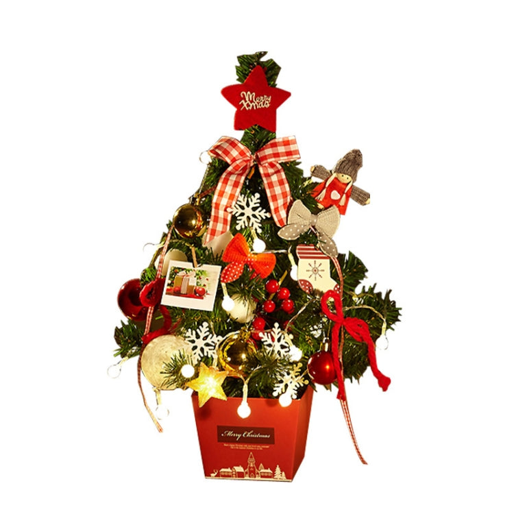 H01 Desktop Mini Christmas Tree Set With Lights Christmas Decorations