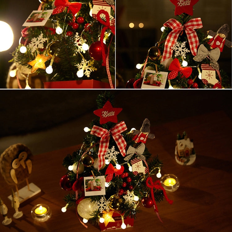 H01 Desktop Mini Christmas Tree Set With Lights Christmas Decorations