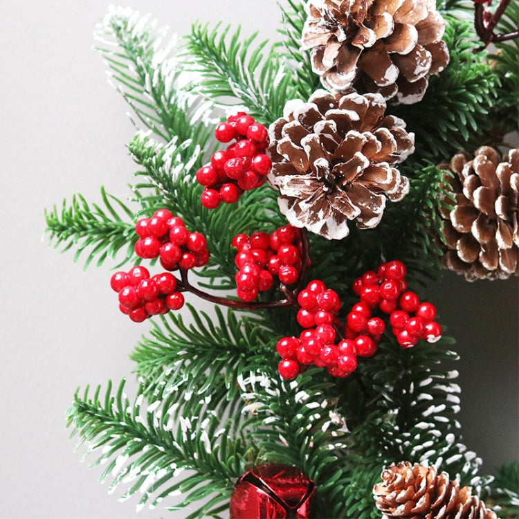 40cm SYWA39 Christmas Decoration Wreath PE White Pine Fruit Christmas Wreath