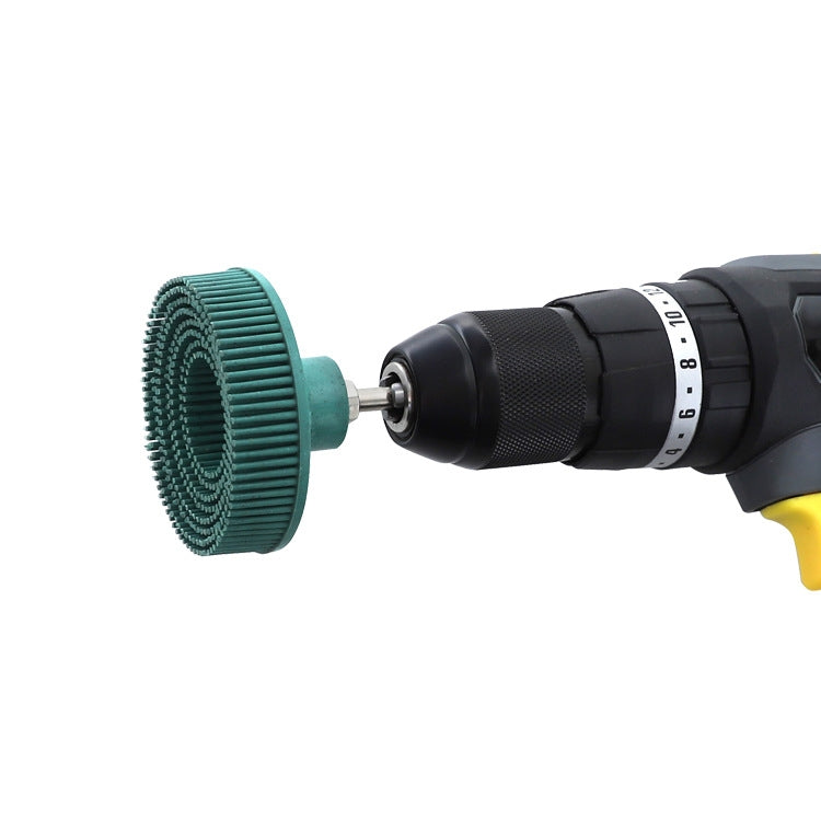 Electric Drill Disc Brush Emery Deburring Polishing Rubber Sanding Brush, Style: 2 Inch Green