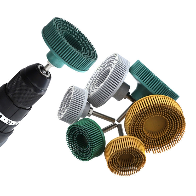 Electric Drill Disc Brush Emery Deburring Polishing Rubber Sanding Brush, Style: 3 Inch Green